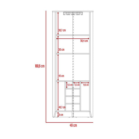Bar Esquinero Esquinero Essential Bellota 49x180.6cm sin Cajones y con Diez Portabotellas - Bares | Bylmo