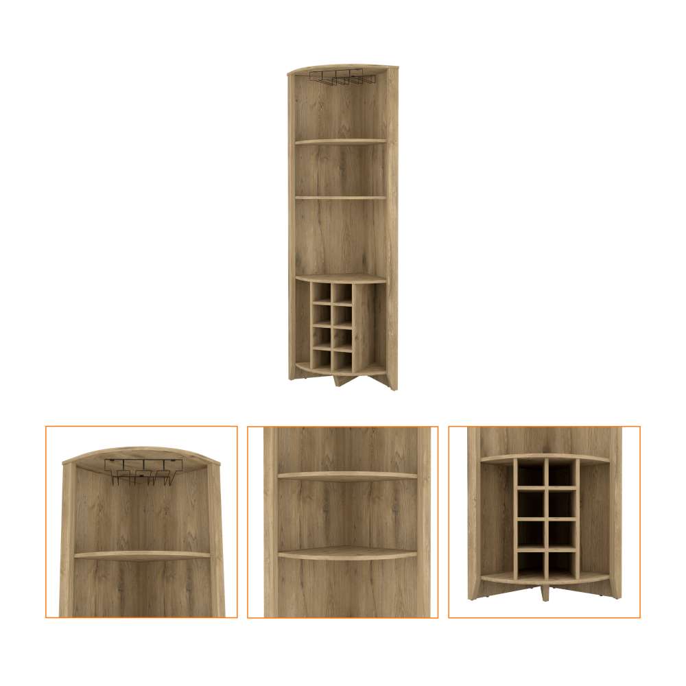 Bar Esquinero Essencial Macadamia 49 cm Abierto - Bares | Bylmo