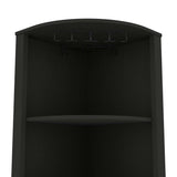 Bar Esquinero Essential Wengue 181 cm con Colgadero de Copas y Almacenamiento - Bares | Bylmo