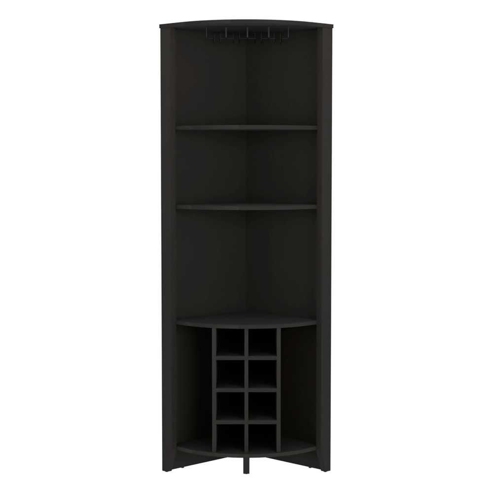 Bar Esquinero Essential Wengue 49x180.6cm sin Cajones y con Diez Portabotellas - Bares | Bylmo