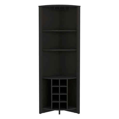 Bar Esquinero Essential Wengue 49x180.6cm sin Cajones y con Diez Portabotellas - Bares | Bylmo
