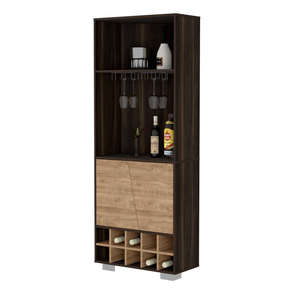 Bar Fraktal Habano y Miel 68 cm con Dos Puertas - Bares | Bylmo