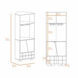 Bar Fraktal Habano y Miel 68 cm con Dos Puertas - Bares | Bylmo