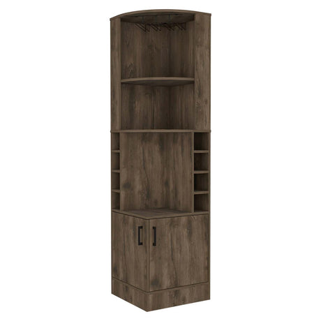 Bar Esquinero Syrah Bellota 47x181cm con Un Cajón y con Ocho Portabotellas - Bares | Bylmo
