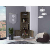 Bar Esquinero Syrah Bellota 47x181cm con Un Cajón y con Ocho Portabotellas - Bares | Bylmo