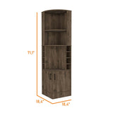 Bar Esquinero Syrah Bellota 47x181cm con Un Cajón y con Ocho Portabotellas - Bares | Bylmo
