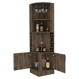 Bar Esquinero Syrah Bellota 47x181cm con Un Cajón y con Ocho Portabotellas - Bares | Bylmo