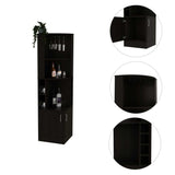 Bar Esquinero Esquinero Syrah Plus Wengue 46.9x180.6cm con Un Cajón y con Ocho Portabotellas - Bares | Bylmo