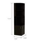 Bar Esquinero Esquinero Syrah Plus Wengue 46.9x180.6cm con Un Cajón y con Ocho Portabotellas - Bares | Bylmo