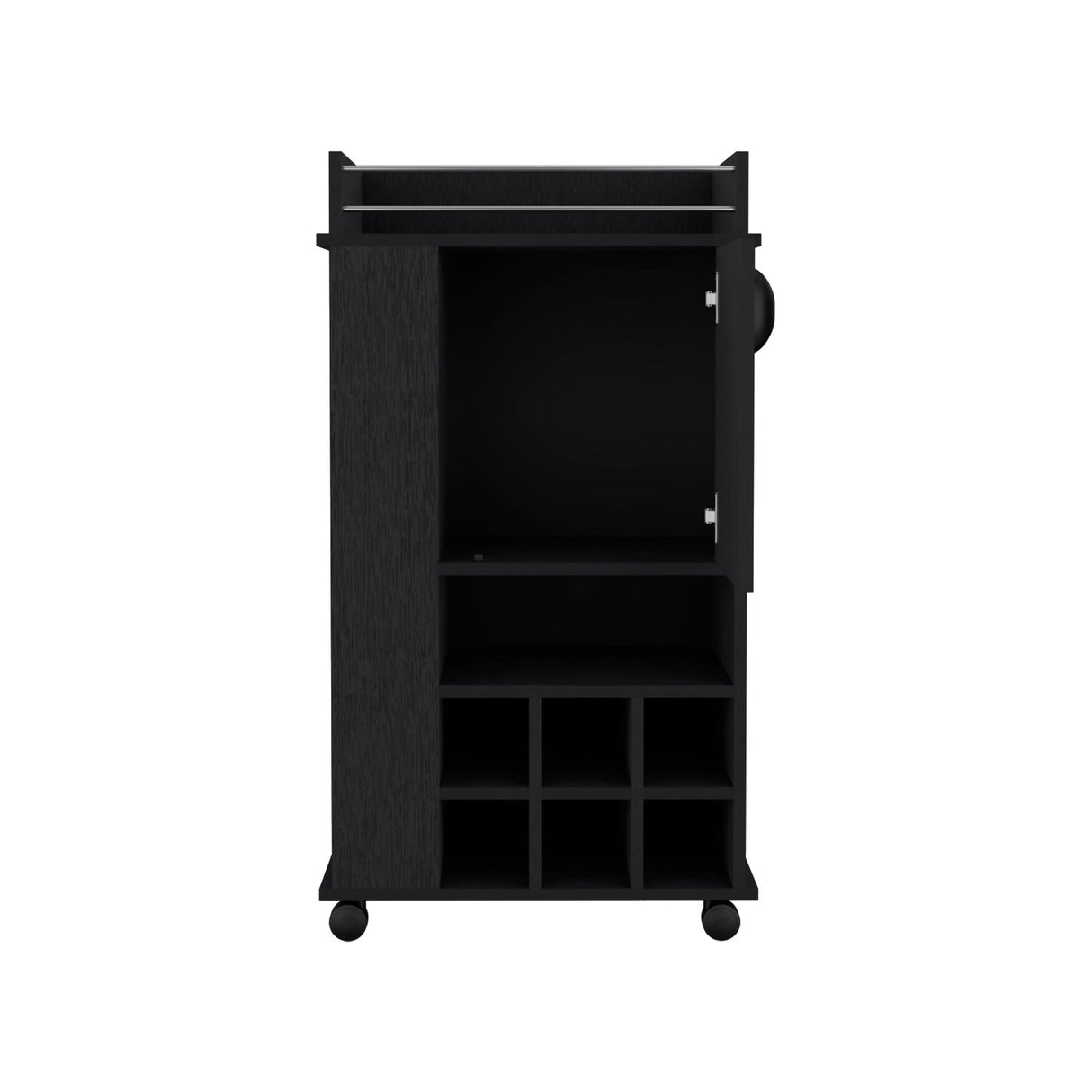 Bar Fargo Wengue 55x99cm con Un Cajón y con Seis Portabotellas - Bares | Bylmo