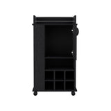 Bar Fargo Wengue 55x99cm con Un Cajón y con Seis Portabotellas - Bares | Bylmo