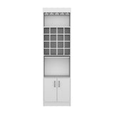 Bar Kava Blanco 51x181cm con Un Cajón y con Dieciséis Portabotellas - Bares | Bylmo