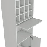 Bar Kava Blanco 51x181cm con Un Cajón y con Dieciséis Portabotellas - Bares | Bylmo