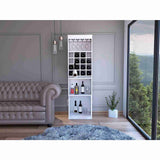 Bar Kava Blanco 51x181cm con Un Cajón y con Dieciséis Portabotellas - Bares | Bylmo