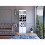 Bar Kava Blanco 51x181cm con Un Cajón y con Dieciséis Portabotellas - Bares | Bylmo