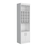 Bar Kava Blanco 51x181cm con Un Cajón y con Dieciséis Portabotellas - Bares | Bylmo