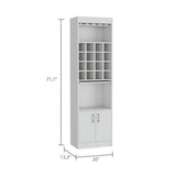 Bar Kava Blanco 51x181cm con Un Cajón y con Dieciséis Portabotellas - Bares | Bylmo