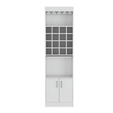 Bar Kava Blanco 51x181cm con Un Cajón y con Dieciséis Portabotellas - Bares | Bylmo