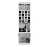 Bar Kava Blanco 51x181cm con Un Cajón y con Dieciséis Portabotellas - Bares | Bylmo