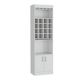 Bar Kava Blanco 51x181cm con Un Cajón y con Dieciséis Portabotellas - Bares | Bylmo