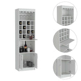 Bar Kava Blanco 51x181cm con Un Cajón y con Dieciséis Portabotellas - Bares | Bylmo