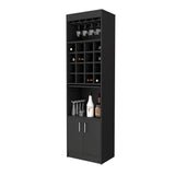 Bar Kava Wengue 51x180.6cm con Un Cajón y con Dieciséis Portabotellas - Bares | Bylmo