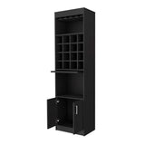 Bar Kava Wengue 51x180.6cm con Un Cajón y con Dieciséis Portabotellas - Bares | Bylmo