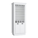Bar Lafayette Blanco 75x177cm con Un Cajón y con Cuatro Portabotellas - Bares | Bylmo