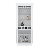 Bar Lafayette Blanco 75x177cm con Un Cajón y con Cuatro Portabotellas - Bares | Bylmo