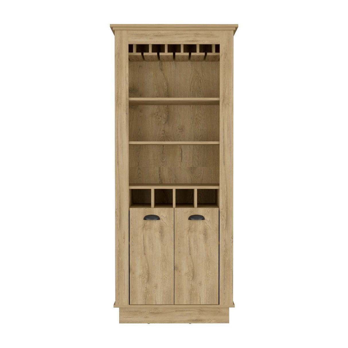 Bar Lafayette Macadamia 75x177cm con Un Cajón y con Cuatro Portabotellas - Bares | Bylmo