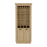 Bar Lafayette Macadamia 75x177cm con Un Cajón y con Cuatro Portabotellas - Bares | Bylmo