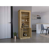 Bar Lafayette Macadamia 75x177cm con Un Cajón y con Cuatro Portabotellas - Bares | Bylmo