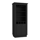 Bar Lafayette Wengue 75x177cm con Un Cajón y con Cuatro Portabotellas - Bares | Bylmo