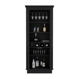 Bar Lafayette Wengue 75x177cm con Un Cajón y con Cuatro Portabotellas - Bares | Bylmo