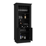Bar Lafayette Wengue 75x177cm con Un Cajón y con Cuatro Portabotellas - Bares | Bylmo