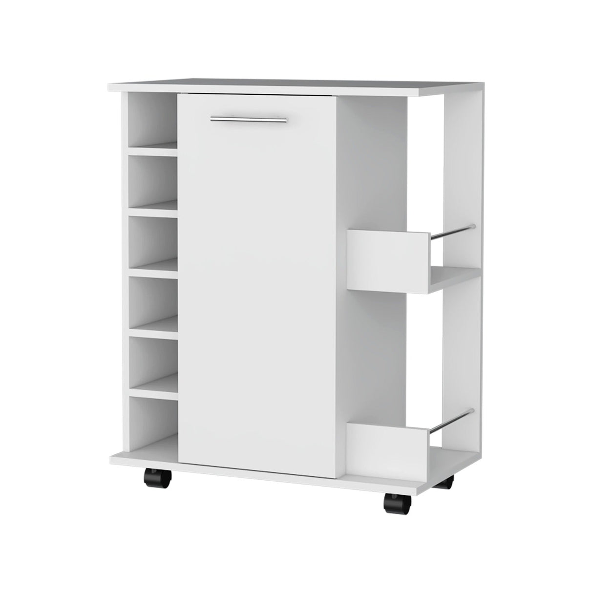 Bar Lothian Blanco 66x82cm con Un Cajón y con Seis Portabotellas - Bares | Bylmo