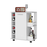 Bar Lothian Blanco 66x82cm con Un Cajón y con Seis Portabotellas - Bares | Bylmo