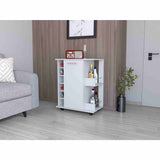 Bar Lothian Blanco 66x82cm con Un Cajón y con Seis Portabotellas - Bares | Bylmo