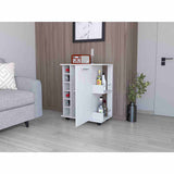 Bar Lothian Blanco 66x82cm con Un Cajón y con Seis Portabotellas - Bares | Bylmo