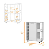 Bar Lothian Blanco 66x82cm con Un Cajón y con Seis Portabotellas - Bares | Bylmo
