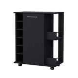 Bar Lothian Wengue 66x82cm con Un Cajón y con Seis Portabotellas - Bares | Bylmo