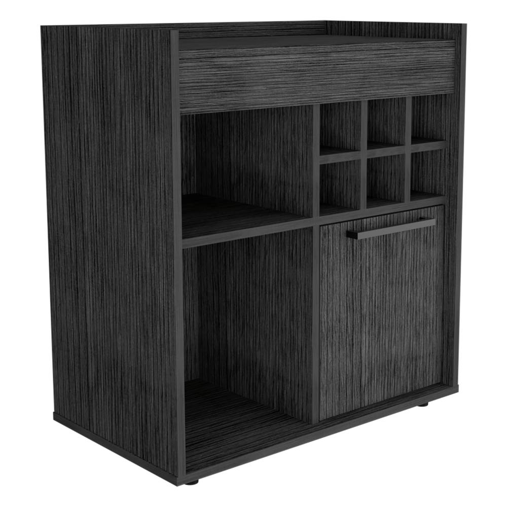 Bar Lyon Roble Gris 68 cm con Una Puerta - Bares | Bylmo