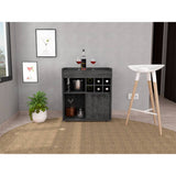 Bar Lyon Roble Gris 68 cm con Una Puerta - Bares | Bylmo