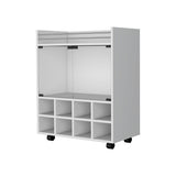 Bar San Andres Blanco 66x82cm con Un Cajón y con Ocho Portabotellas - Bares | Bylmo
