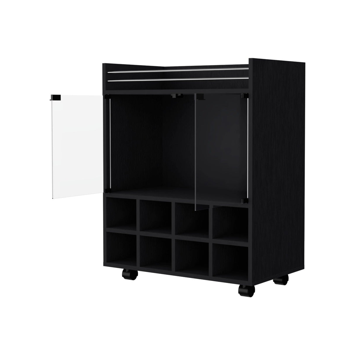 Bar San Andres Wengue 66x82cm con Un Cajón y con Ocho Portabotellas - Bares | Bylmo