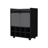 Bar San Andres Wengue 66x82cm con Un Cajón y con Ocho Portabotellas - Bares | Bylmo