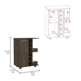 Bar Carro Coñac 60x82cm con Cuatro Compartimientos y con Seis Portabotellas - Barras y Muebles Auxiliares | Bylmo