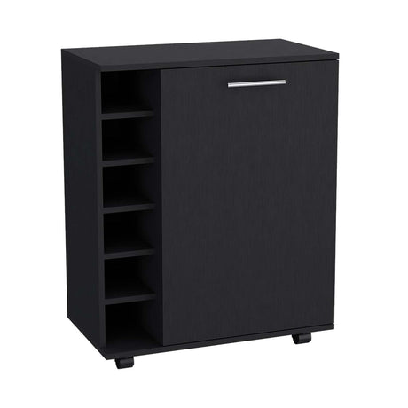 Bar Wick Wengue 66x82cm con Un Cajón y con Seis Portabotellas - Bares | Bylmo