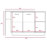 Barra de Cocina Sicilia Duna y Blanco 150 cm con Dos Puertas - Muebles Organizadores | Bylmo