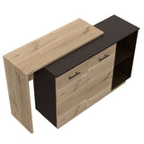 Mueble Auxiliar de Cocina Sicilia Wengue 150x90cm con Cuatro Entrepaños y Cinco Compartimientos - Muebles Organizadores | Bylmo